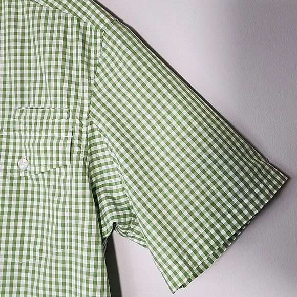 Duluth Trading Co. Mens short sleeve button down Large shirt Green - Picture 4 of 8